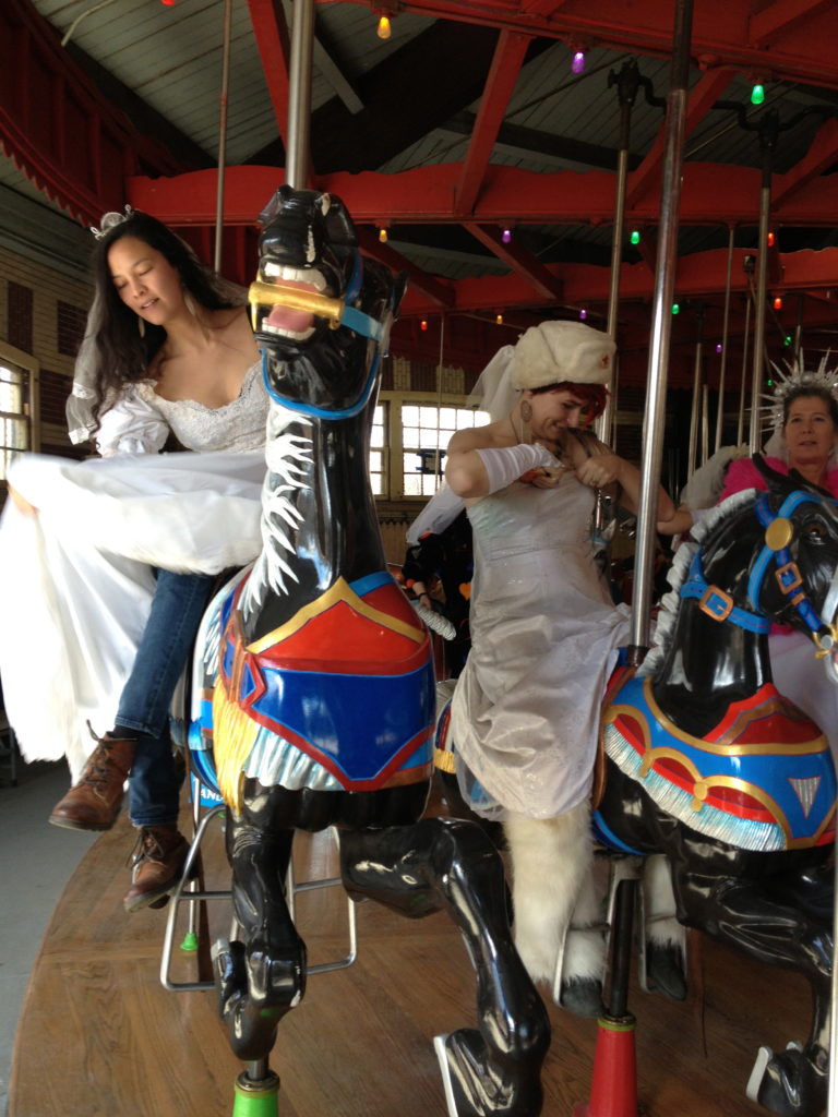 brides on the carousel