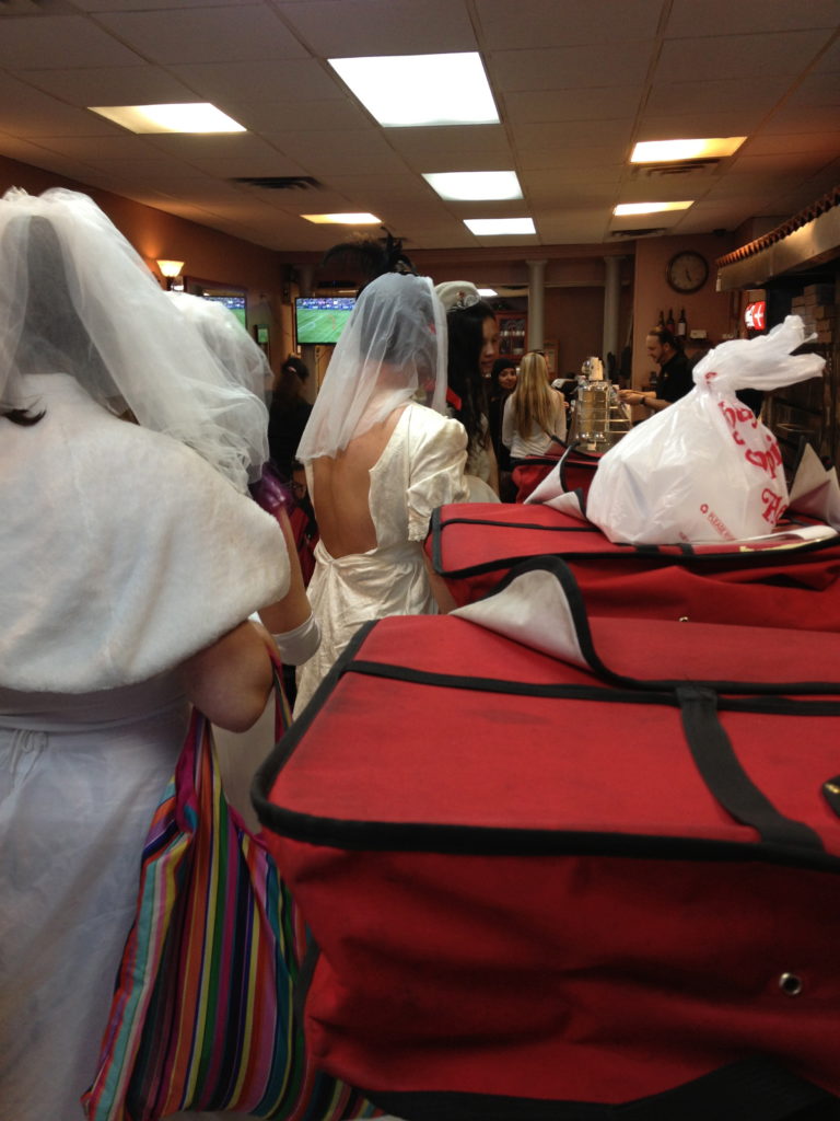 brides of March at a pizza place in NYC