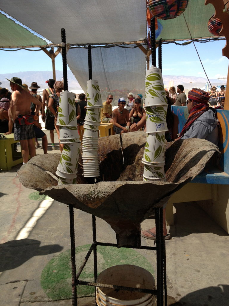 Used paper coffee cups become art in Center Camp