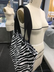 zebra stribed handbag on dummy model