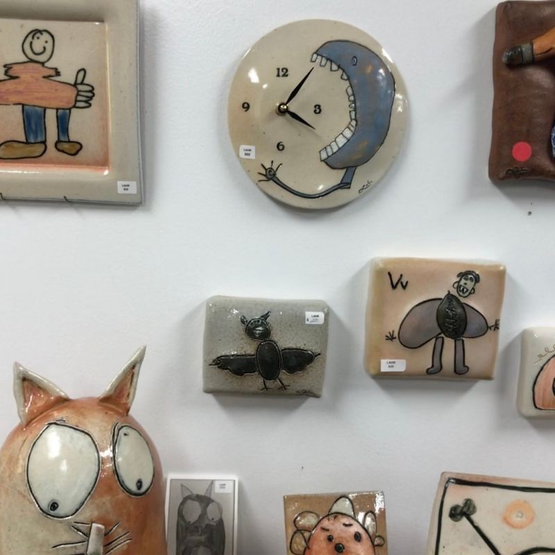 pottery made from children's drawings