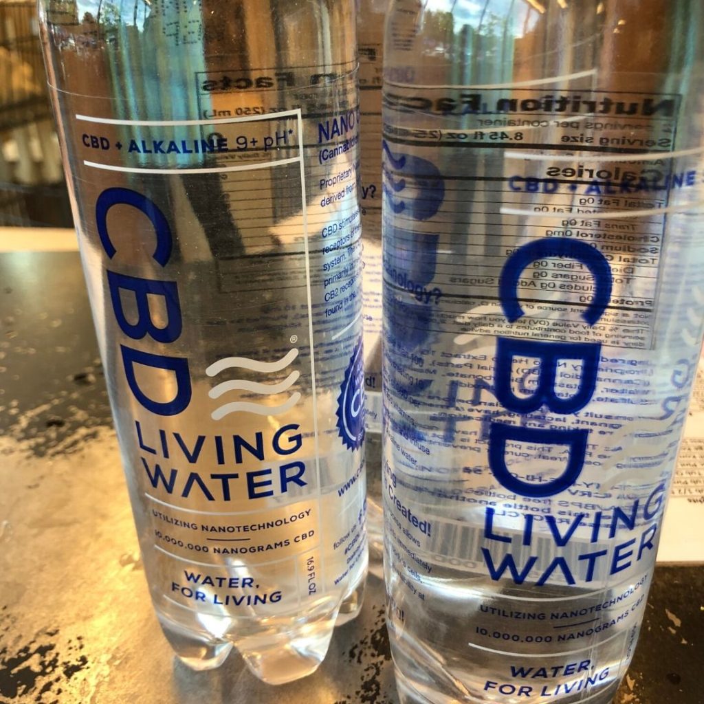 two bottles of CBD living water