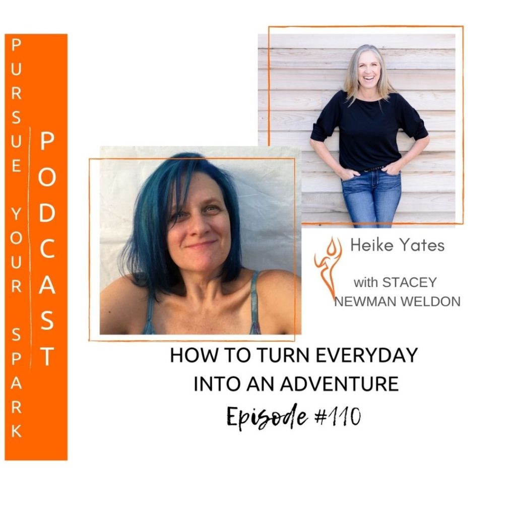 Pursue Your Spark podcast announcement with images of Heike Yates and Stacey Newman Weldon