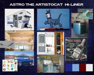 mood board for Astro the Aristocrat Hi-Liner