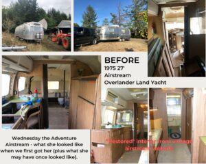Before images of Wednesday the Airstream