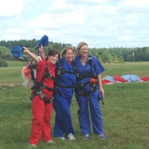 Eileen, Fran and I after skydiving