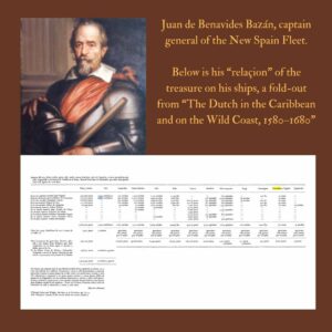 photo of Spanish General Juan de Benevides and his accounting of the Spanish treasure